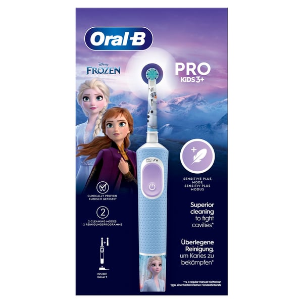 Miniatyrbild 2 av 2: Oral-B Pro Kids Barn Roterande och oscillerande tandborste Ljusblå