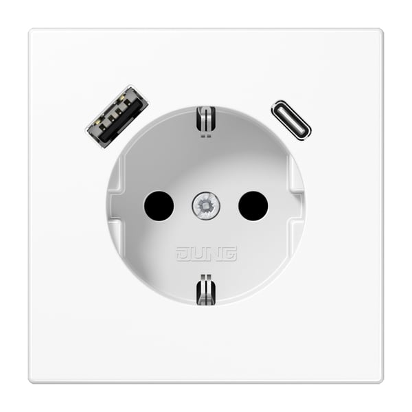 Jung SCHUKOSTECKDOSE MIT USB TYP AC / JUNG LS1520-15CAWW
