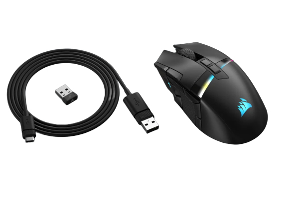 Corsair CH-931A011-EU datormöss Spela Högerhand Trådlös RF + Bluetooth Optisk 26000 DPI