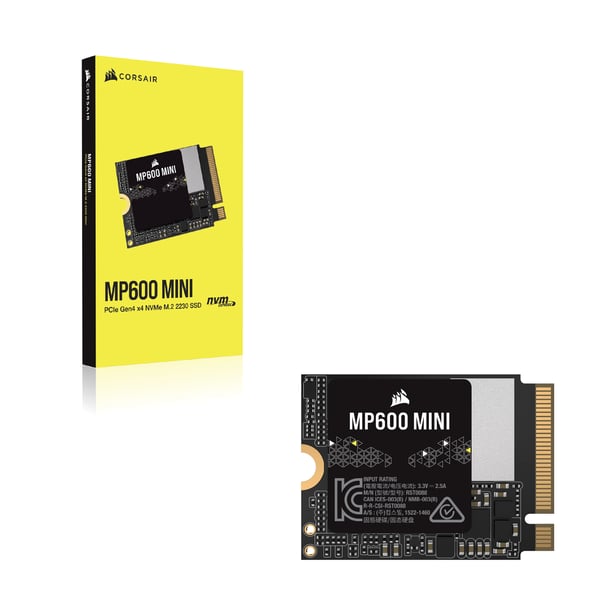 Miniatyrbillede 5 af 7: Corsair MP600 Mini 1 TB M.2 PCI Express 4.0 NVMe 3D TLC NAND