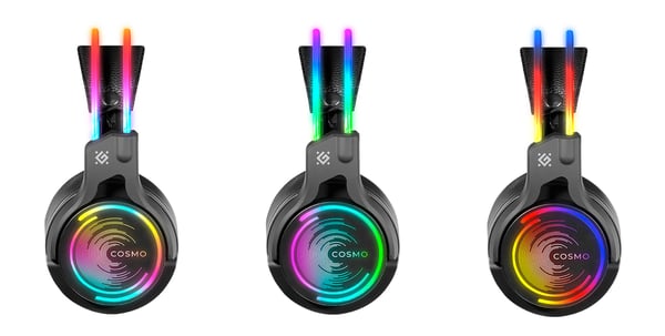 Defender Cosmo Pro Headset Ledningsført Spil Sort