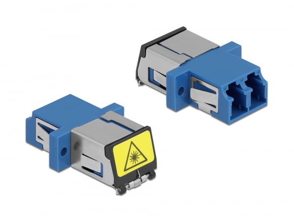 DeLOCK 86898 fiber adapter LC/LC 1 stk Blå