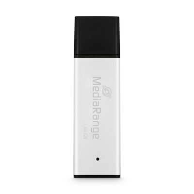 Pikkukuva 3 / 3: MediaRange MR1901 USB-muisti 64 GB USB A-tyyppi 3.2 Gen 1 (3.1 Gen 1) Musta, Hopea