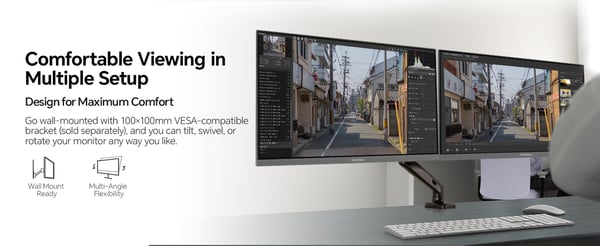 Miniatyrbillede 9 af 17: Koorui E2212F computerskærm 54,5 cm (21.4") 1920 x 1080 pixel Fuld HD Sort