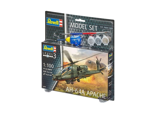 Revell 64985 AH-64A Apache Model Set delar och tillbehör till skalmodell
