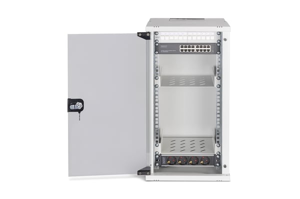 Digitus DN-49104-SET rack 12U Väggmonterad rack Grå