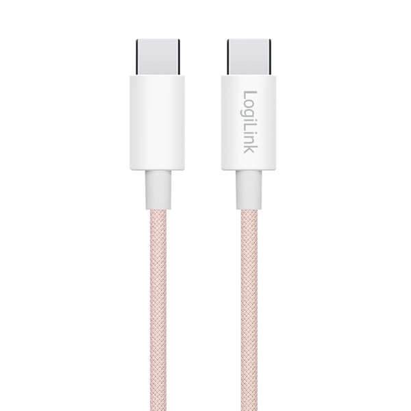 Miniatyrbillede 4 af 4: LogiLink CU0343 USB-kabel USB 2.0 1,5 m USB C 0,48 Gbit/sek. 60 W Lyserød