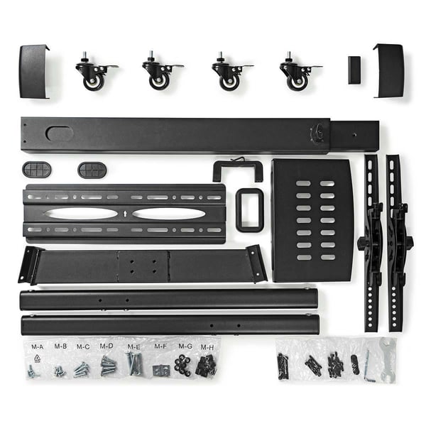 Nedis TVSM5100BK skærmbeslag og -stativer 139,7 cm (55") Gulv Sort