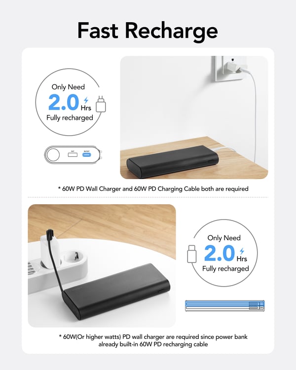 VEGER TC130 basstationer Litium-Ion (Li-Ion) 25000 mAh Svart