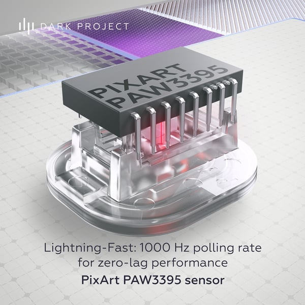 Pikkukuva 13 / 19: Dark Project Novus SE Wireless Gaming hiiri Pelaaminen Molempikätinen RF Wireless + USB Type-C Optinen 26000 DPI