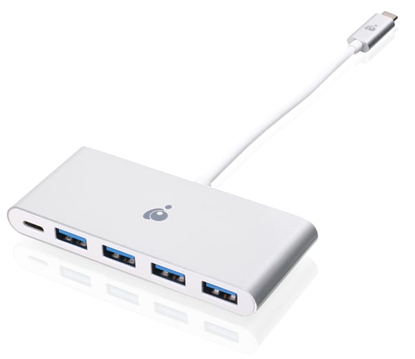 iogear GUH3C4PD interface hub USB 3.2 Gen 1 (3.1 Gen 1) Type-C 5000 Mbit/s Hvid