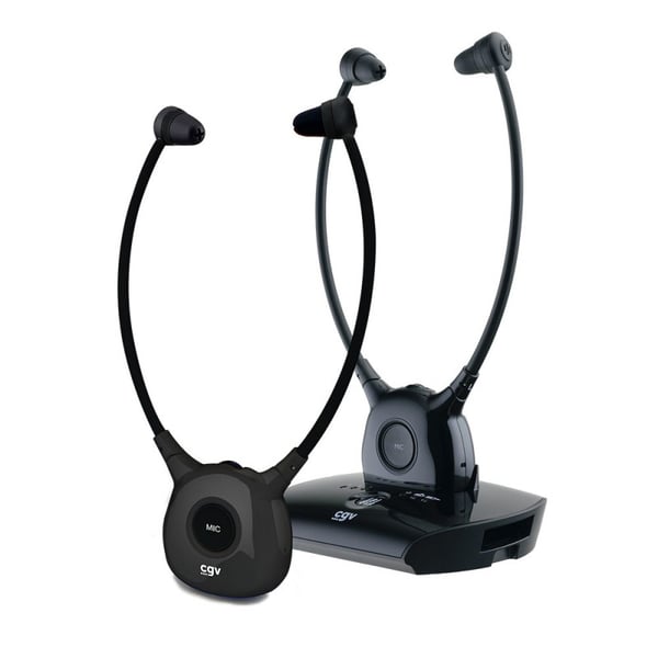 Miniatyrbillede 1 af 4: CGV 20853 hovedtelefoner/headset Trådløs Halsbånd TV Opladningsstativ Sort