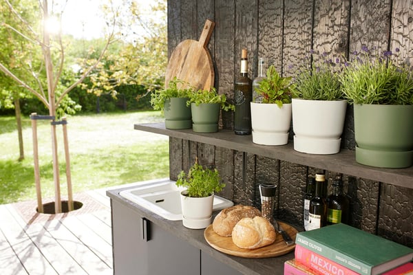 elho 8711904493370 blomkruka Vit Plast