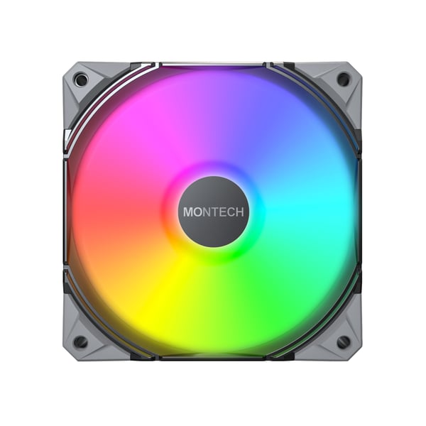 Montech E28 ARGB Datorväska Fan 12 cm Svart 3 styck