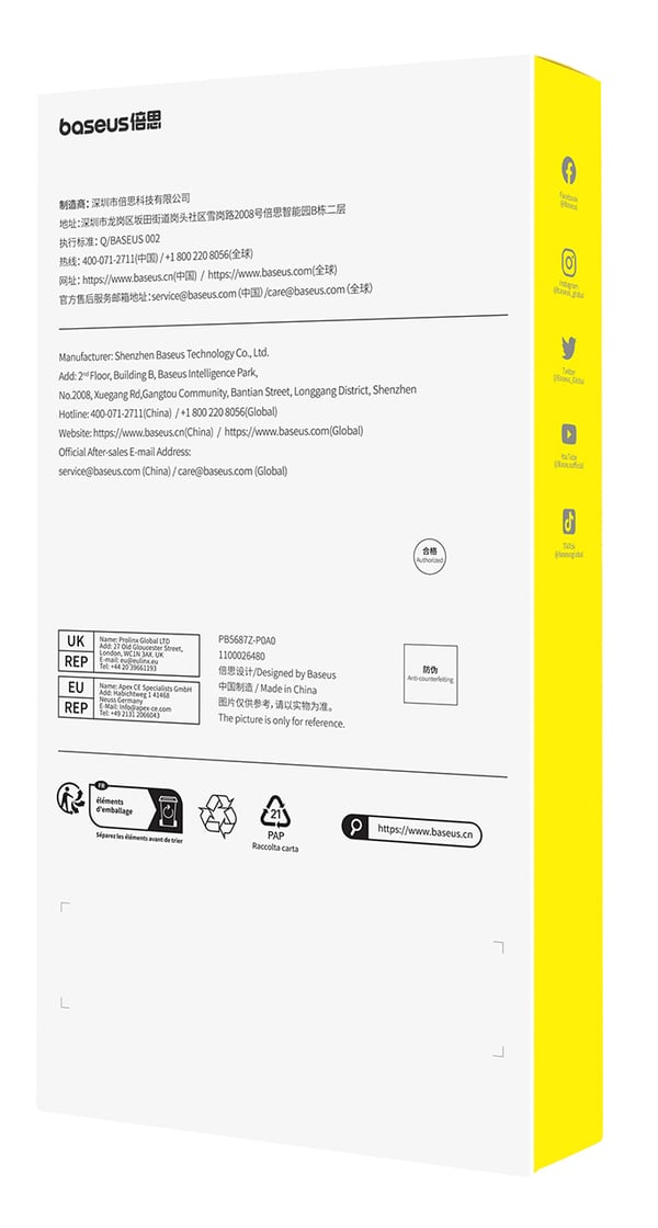 Miniatyrbillede 4 af 4: Baseus Crystal Series mobiltelefon etui 15,5 cm (6.12") Cover Transparent