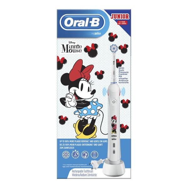 Oral-B PRO Pro2 Junior Minnie Barn Roterende, pulserende tandbørste Hvid