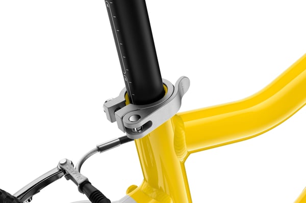 WOOM GO 3 Bycykel Aluminium Sort, Hvid, Gul