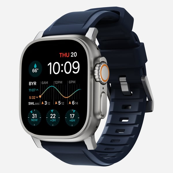 Nomad NM01296485 Smart bærbart (wearable) tilbehør Band Blå Gummi