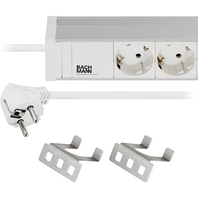 Miniatyrbillede 2 af 2: Deltaco GT-51 stikdåse 2 m 8 AC stikkontakt(er) Hvid
