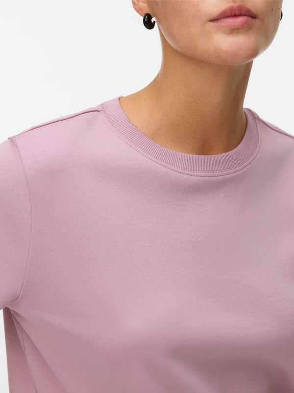 Vero Moda AWNAIMA T-Shirt,10294544,S Rund krave Kort ærme Bomuld