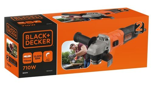 Miniatyrbillede 2 af 4: Black & Decker BEG010 vinkelsliber 11,5 cm 12000 rpm 710 W 1,7 g