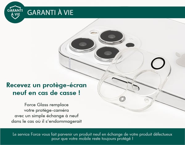 Force Glass FGMGCAMIP1367ORIG Skærm og -bagsidebeskytter til mobiltelefon 1 stk