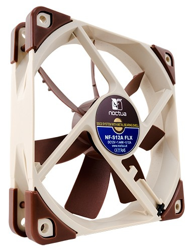 Noctua NF-S12A FLX Computerkabinet Ventilator 12 cm Beige, Brun