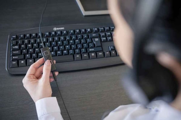 Tellur Voice 420 Headset Kabel Huvudband USB Type-C / USB Type-A Svart