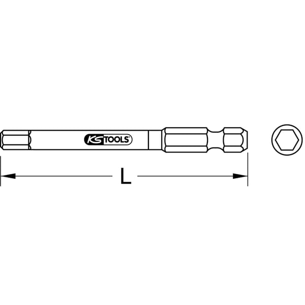 Miniatyrbillede 2 af 2: KS Tools 918.3461 skruetrækker bit