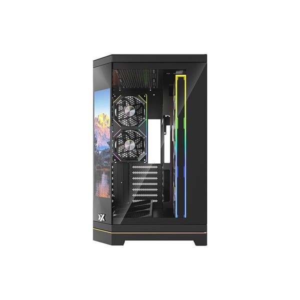 Miniatyrbillede 2 af 10: XYZ Gabinete Neutrón X Pro, Midi-Tower, ATX/Micro-ATX/ITX, USB 3.0, sin Fuente, 5 Ventiladores Instalados, Negro Midi Tower Sort