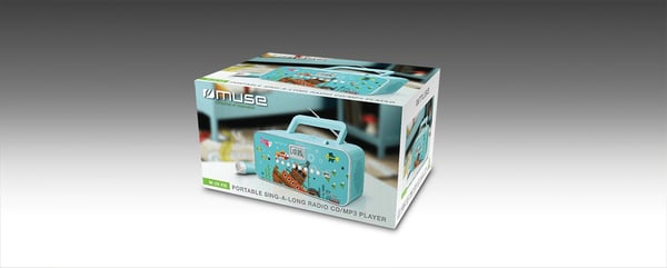 Miniatyrbillede 6 af 6: Muse M-29KB bærbar stereosystem Digital 1 W FM, MW, PLL Flerfarvet MP3-afspilning