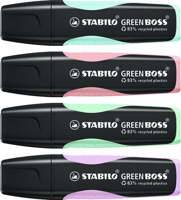 Miniatyrbillede 3 af 4: STABILO GREEN BOSS speedmarker 1 stk Mejselspids Lyserød