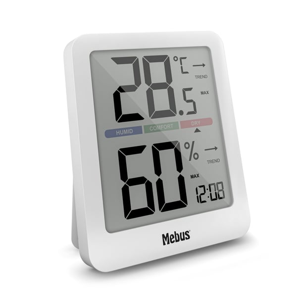 Mebus 40928 digital vejrstation Hvid Batteri