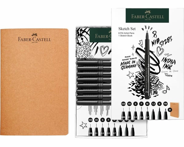 Miniatyrbillede 5 af 6: Faber-Castell 267102 fineliner Flere Sort 8 stk