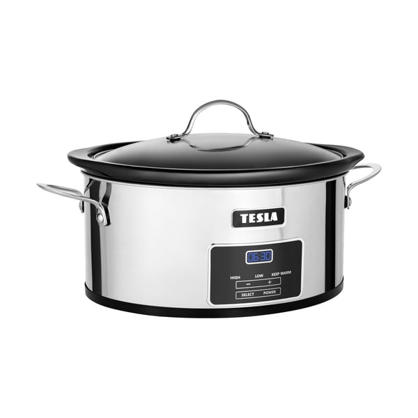 TESLA Electronics SlowCook S800 Deluxe 5,6 l 250 W Svart, Rostfritt stål
