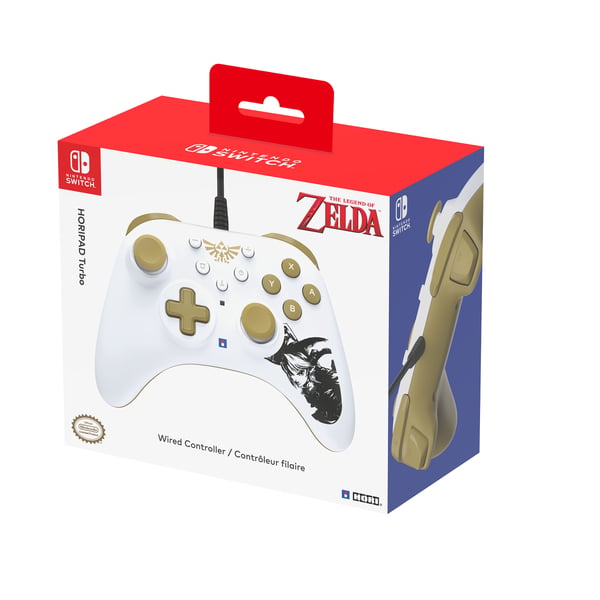 Hori HORIPAD Turbo Zelda Guld, Hvid USB Gamepad Nintendo Switch