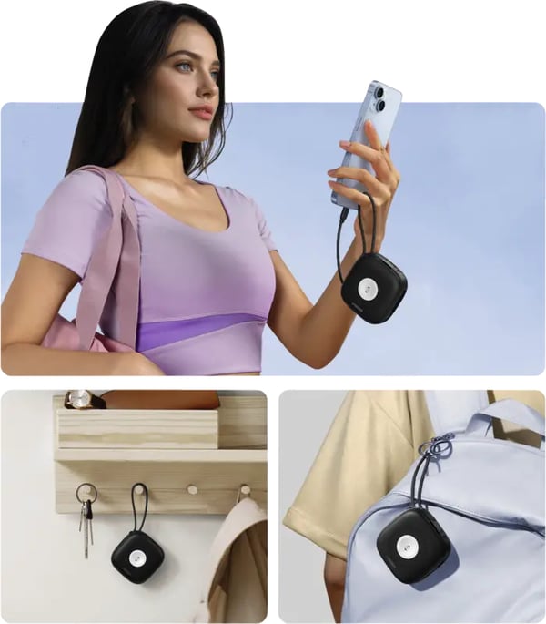 VEGER W1205 powerbank 10000 mAh Trådløs opladning Sort