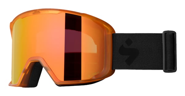 Miniatyrbillede 1 af 3: Sweet Protection Durden RIG vinter sportsbrille Sort Unisex Orange Cylindrisk (flad) linse