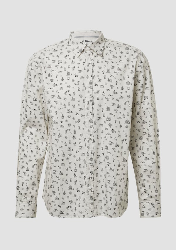s.Oliver 2172384.03A3.XL skjorte & top Langærmet Bomuld