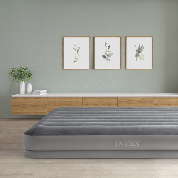 Miniatyrbild 4 av 6: Intex 64114 luftmadrass Dubbelmadrass Grå Unisex