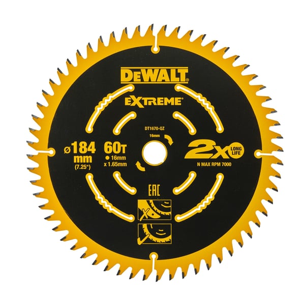 DeWALT DT1670-QZ pyörösahanterä 1 kpl