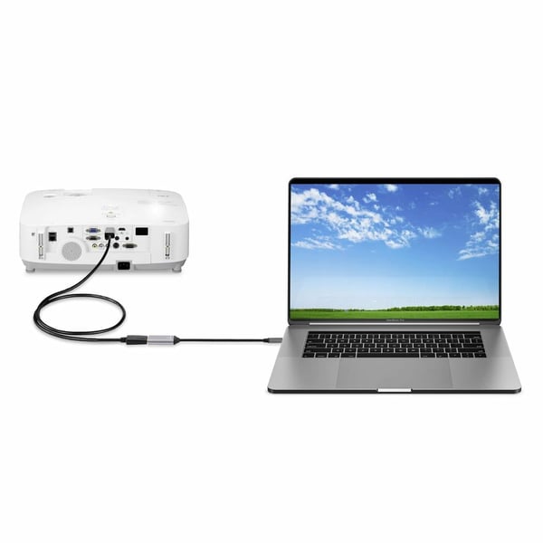 Miniatyrbild 2 av 5: Renkforce RF-5397866 videokabeladapter 0,15 m DisplayPort USB-C Svart, Silver