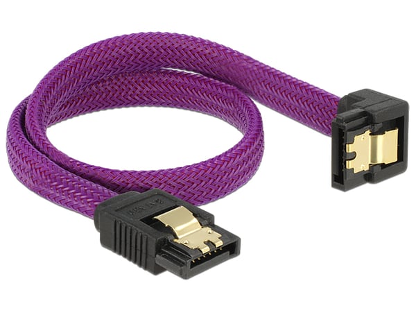 Miniatyrbillede 2 af 2: DeLOCK 83695 SATA-kabel 0,3 m Lilla