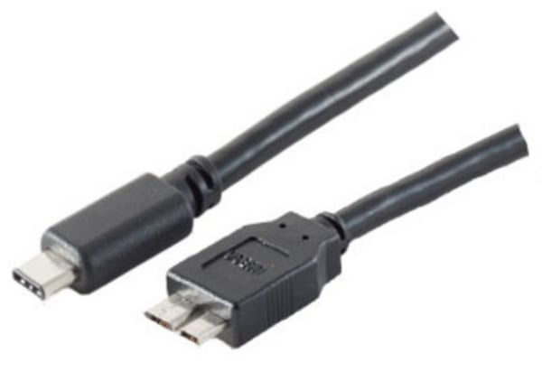 shiverpeaks BS77142-1.8 USB-kabel USB 3.2 Gen 1 (3.1 Gen 1) 1,8 m USB C Micro-USB B 5 Gbit/sek. Sort