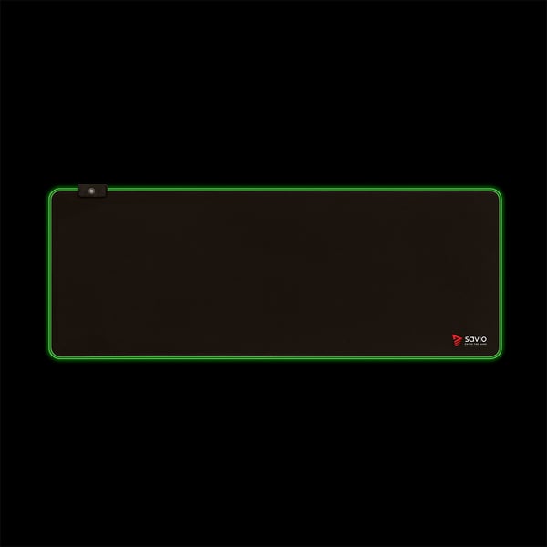 Savio LED EDITION Turbo Dynamic XL 900x400 RGB Pro Gaming Mousepad'900mm x 400mm Pelihiirimatto Musta