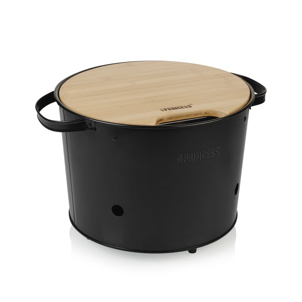 Princess 112240 Grill Cylinder Elektrisk + trækul Sort 1400 W