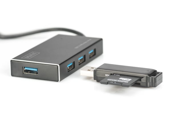 Miniatyrbild 3 av 6: Digitus DA-70240-1 gränssnittshubbar USB 3.2 Gen 1 (3.1 Gen 1) Type-A 5000 Mbit/s Svart