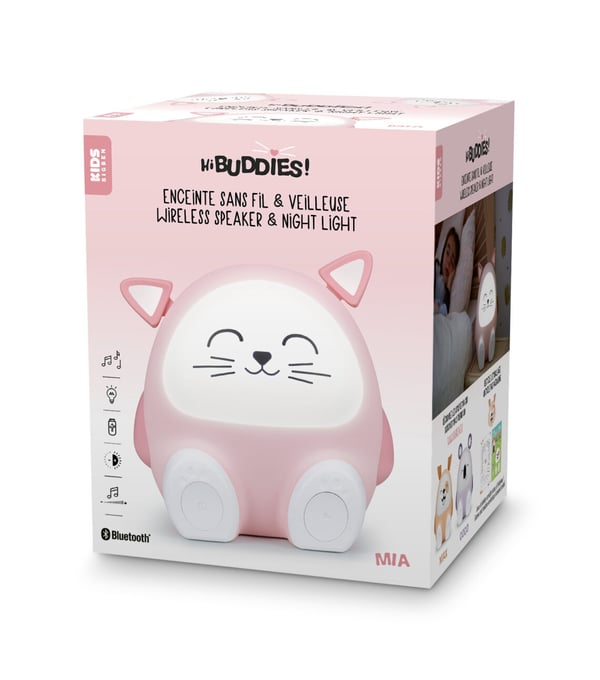 Bigben Interactive BTKIDSCAT vækkeur Digital alarmur Lyserød