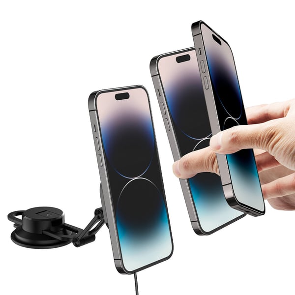 Miniatyrbillede 11 af 11: Spigen OneTap Pro 3 Smartphone Sort Trådløs opladning Hurtig opladning Automatisk