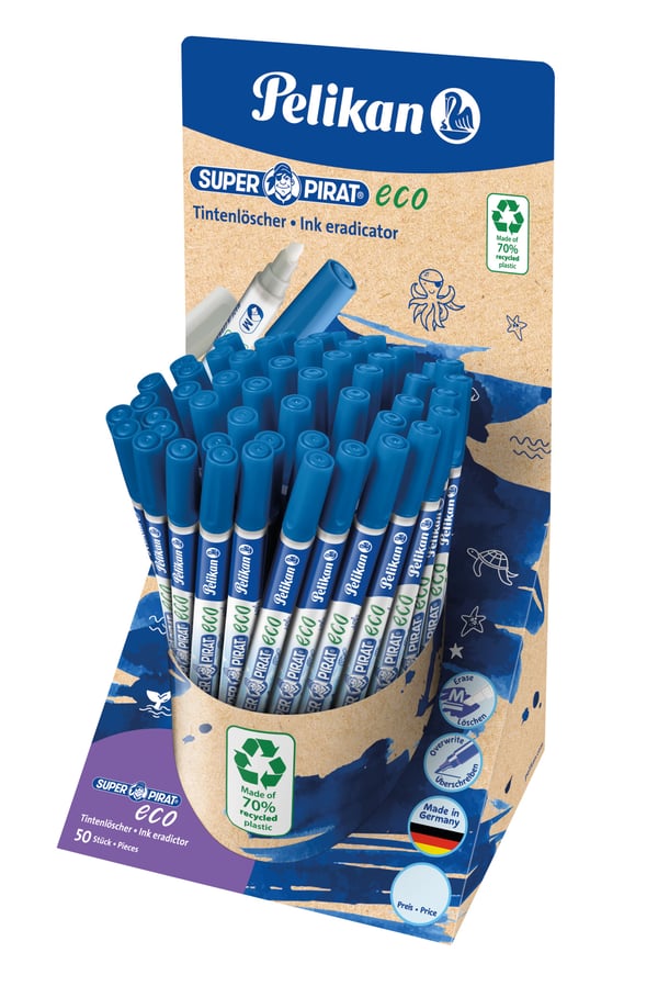 Miniatyrbild 1 av 8: Pelikan 606028 suddgummin Plast Blå 50 styck